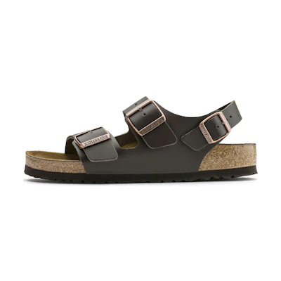 Birkenstock Milano Natural Leather Narrow Fit 'Dark Brown'