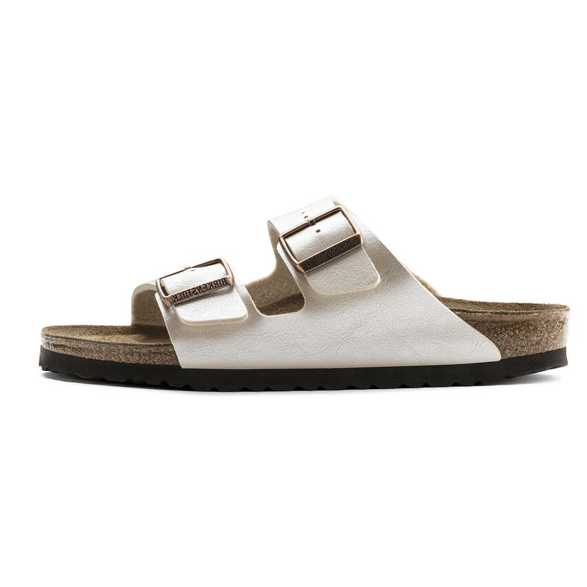 Birkenstock Narrow Pearl White EVA Slip-On Sandals with Buckle. 1009921