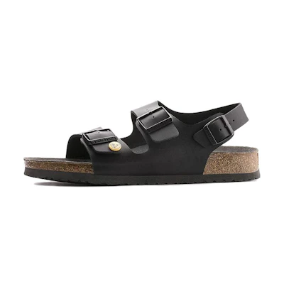 Birkenstock PU Beach Sandals 'Soft CMFT Thick Sole Black Narrow'