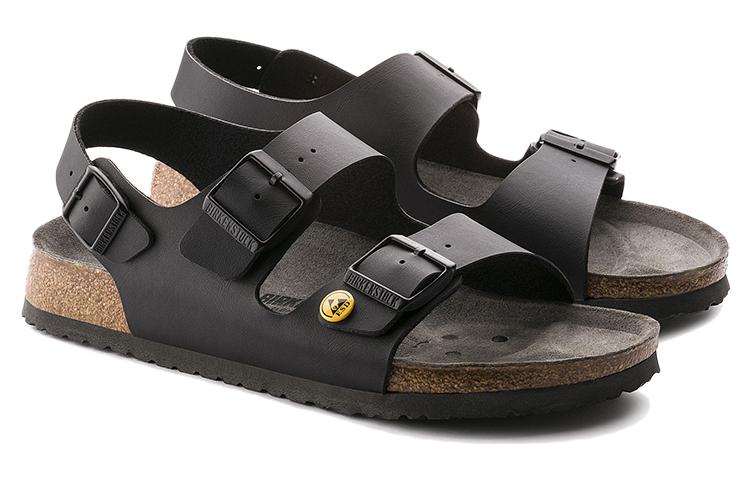 Birkenstock PU Beach Sandals 'Soft CMFT Thick Sole Black Narrow' 圖 3