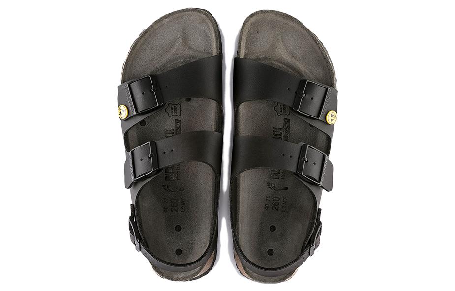 Birkenstock PU Beach Sandals 'Soft CMFT Thick Sole Black Narrow' 圖 4