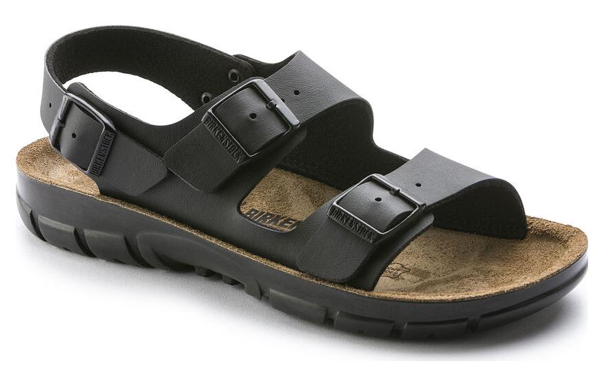 Order Sandalia Birkenstock PU Negra 'Punta Redonda Confort Suela Gruesa' 0500781