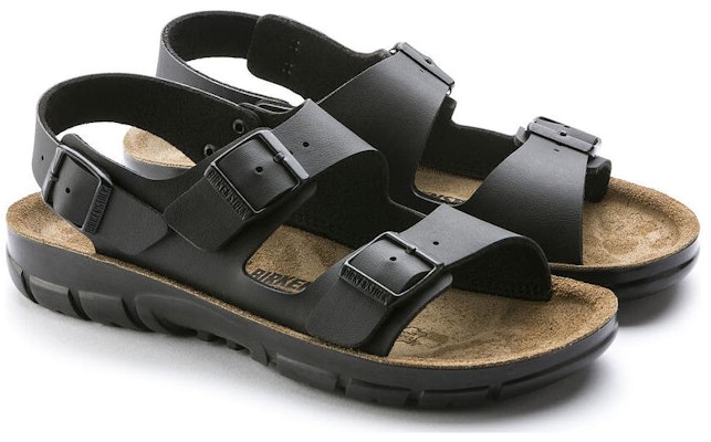 Birkenstock PU 舒適圓頭百搭厚底扣子 沙灘涼鞋 男款 黑色 常規版 Lookbook Birkenstock PU 舒適圓頭百搭厚底扣子 沙灘涼鞋 男款 黑色 常規版