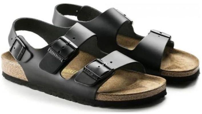 Birkenstock 皮革 柔軟舒適厚底搭扣 沙灘涼鞋 男款 黑色 常規版 Order Birkenstock 皮革 柔軟舒適厚底搭扣 沙灘涼鞋 男款 黑色 常規版