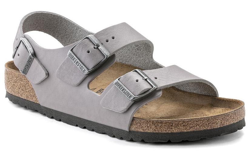 Order Birkenstock 皮革 舒適圓頭 百搭通勤厚底 沙灘涼鞋 男款 石灰 窄版