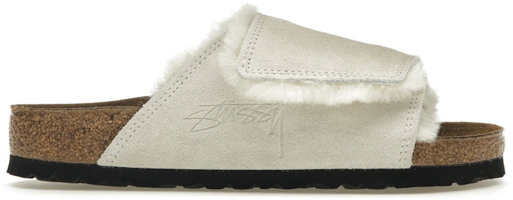 Birkenstock Solana Shearling Slide Stussy Bone 1027679 Buy Birkenstock Solana Shearling Slide Stussy Bone 1027679