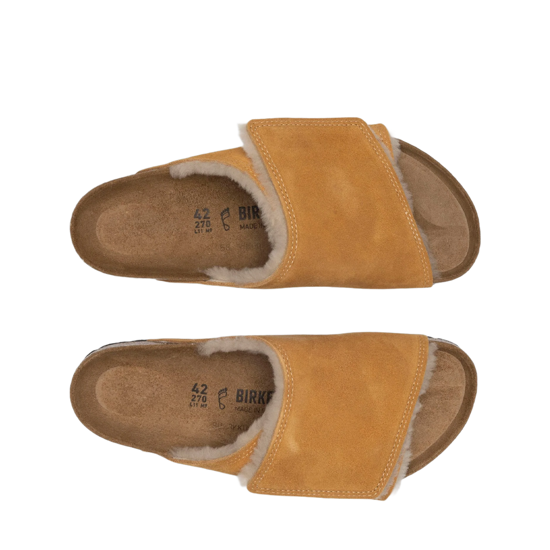 Order Birkenstock Solana Shearling Stussy 焦糖色凉拖鞋 1027686