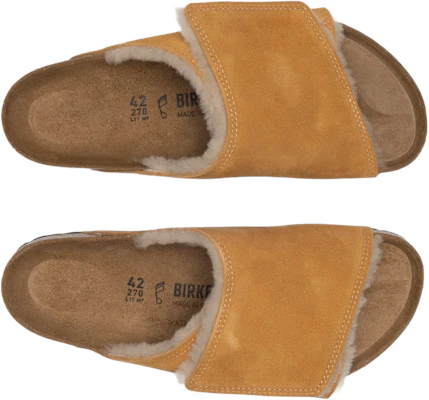 Birkenstock Solana Shearling Stussy 焦糖色凉拖鞋 1027686 Order Birkenstock Solana Shearling Stussy 焦糖色凉拖鞋 1027686