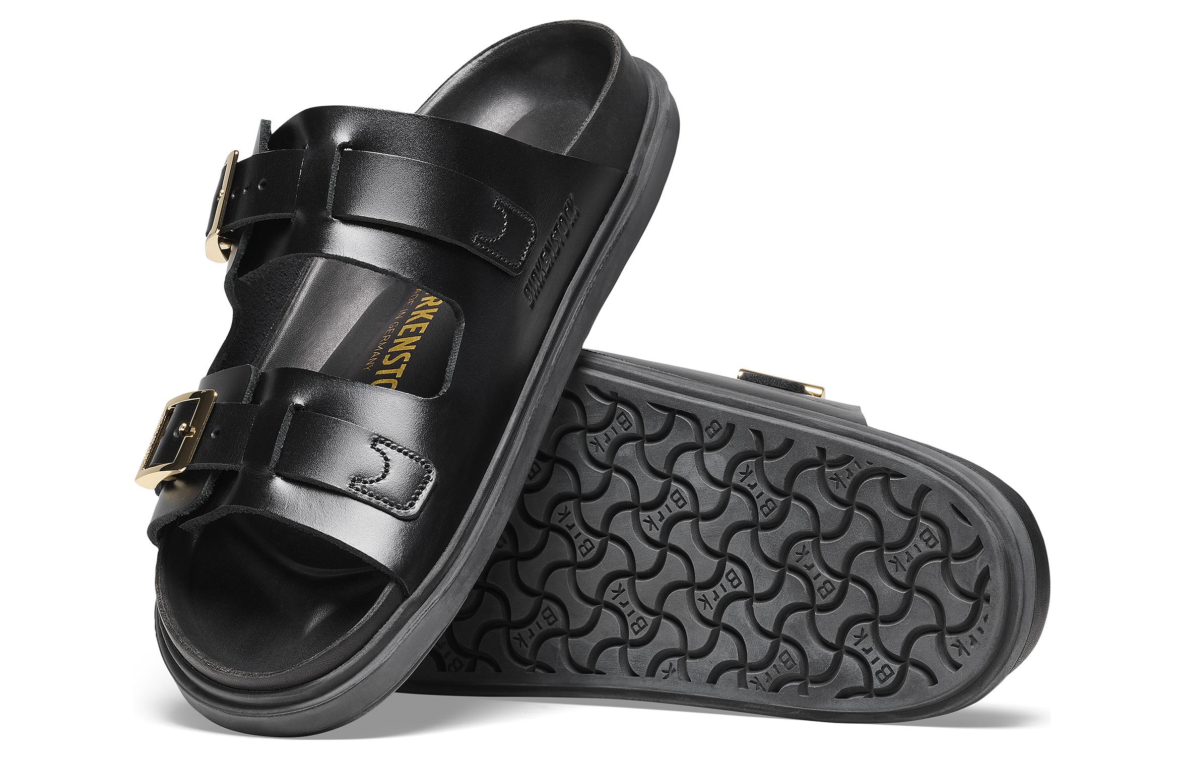 Birkenstock St Barths Natural Leather Narrow Fit 'Black' 圖 5