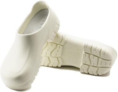 Birkenstock PU 柔軟舒適厚底圓頭包頭拖鞋 男女同款 乳白色 Shop Birkenstock PU 柔軟舒適厚底圓頭包頭拖鞋 男女同款 乳白色