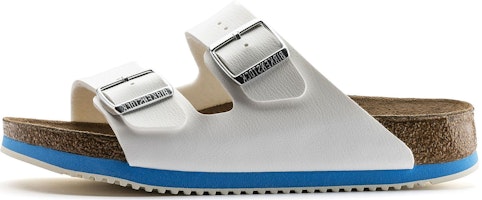 Birkenstock Synthetic Leather Slider 'White Comfort Platform' 0230124 Birkenstock Synthetic Leather Slider 'White Comfort Platform' 0230124