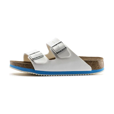 Birkenstock Synthetic Leather Slider 'White CMFT Platform'