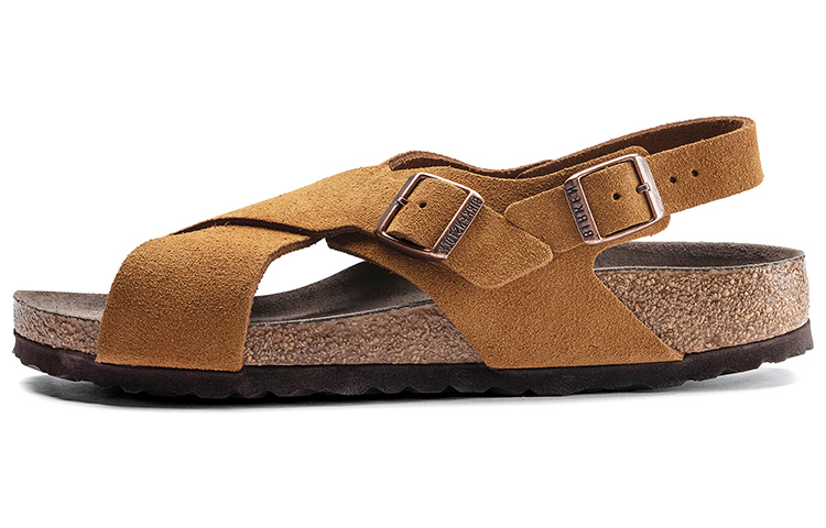 Birkenstock Tulum 'Suede Leather Ankle Strap Sandal - Brown Narrow' 1019621