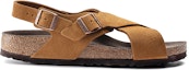Order Birkenstock Tulum 'Suede Leather Ankle Strap Sandal - Brown Narrow' 1019621