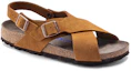Lookbook Birkenstock Tulum 'Suede Leather Ankle Strap Sandal - Brown Narrow' 1019621