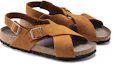 Shop Birkenstock Tulum 'Suede Leather Ankle Strap Sandal - Brown Narrow' 1019621