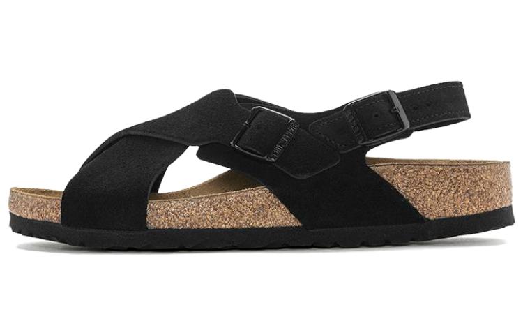 Birkenstock Tulum Suede Leather Narrow Fit Sandals 'Black'