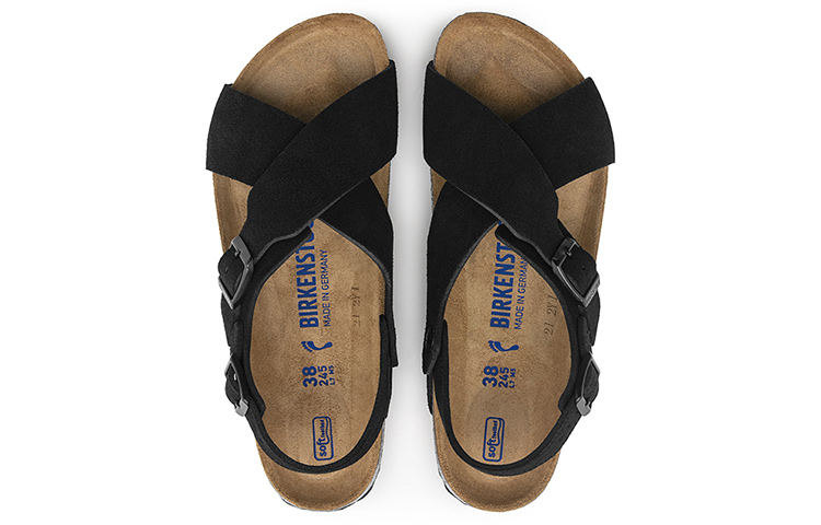 Birkenstock Tulum Suede Leather Narrow Fit Sandals 'Black' 圖 4