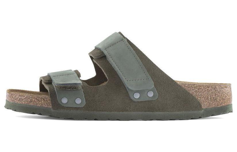 Birkenstock Uji Nubuck Leather Suede Narrow Fit Sandals 'Thyme' 1024833