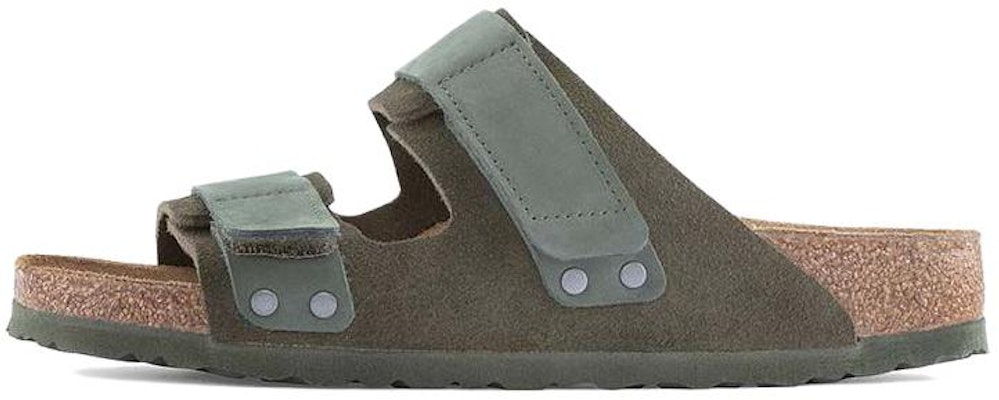 Birkenstock 絨面 柔軟舒適厚底魔術貼 一字拖鞋 男女同款 橄欖綠 常規版 Buy Birkenstock 絨面 柔軟舒適厚底魔術貼 一字拖鞋 男女同款 橄欖綠 常規版