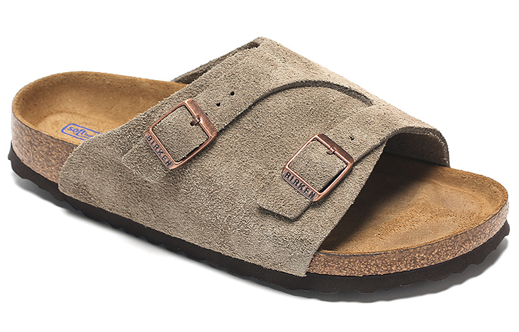 Lookbook Birkenstock Zrich Soft Footbed Kulit Suede 'Taupe' 1009532