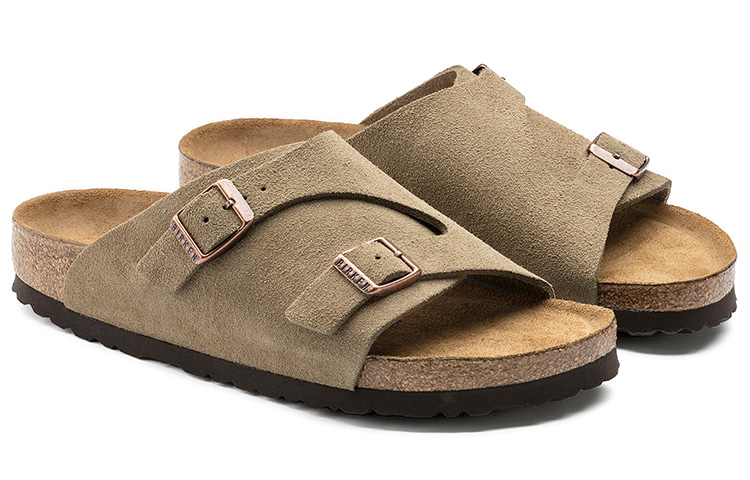 Shop Birkenstock Zrich Soft Footbed Kulit Suede 'Taupe' 1009532