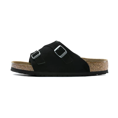 Birkenstock Zrich Soft Footbed Suede Leather Sandals 'Black'