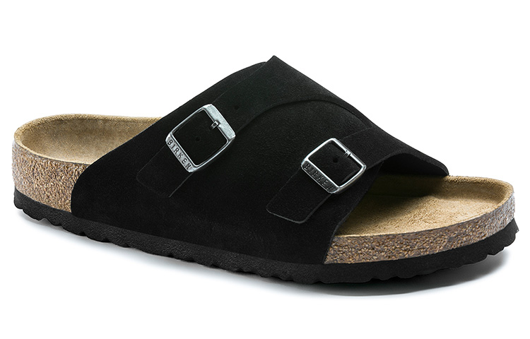 Birkenstock Zrich Soft Footbed Suede Leather Sandals 'Black' 圖 3