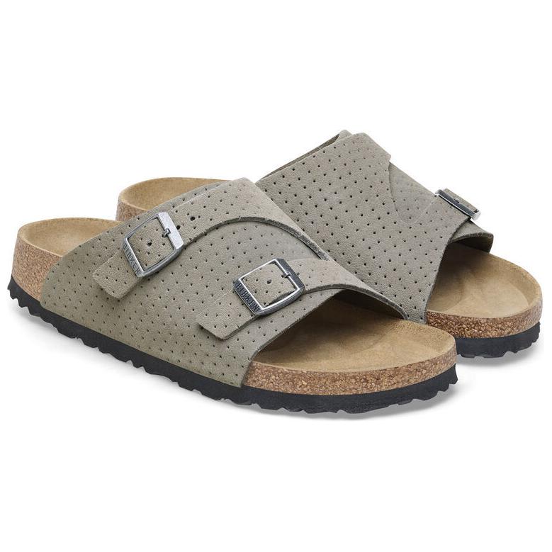 Birkenstock Zurich 'Grey Velvet Leather' 圖 4