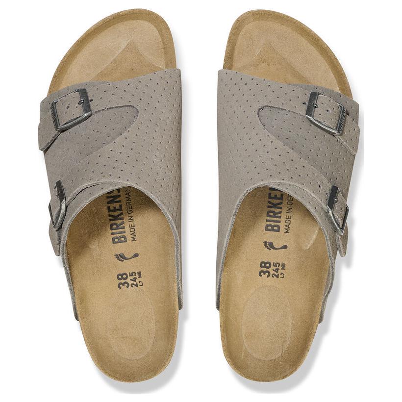 Birkenstock Zurich 'Grey Velvet Leather' 圖 5