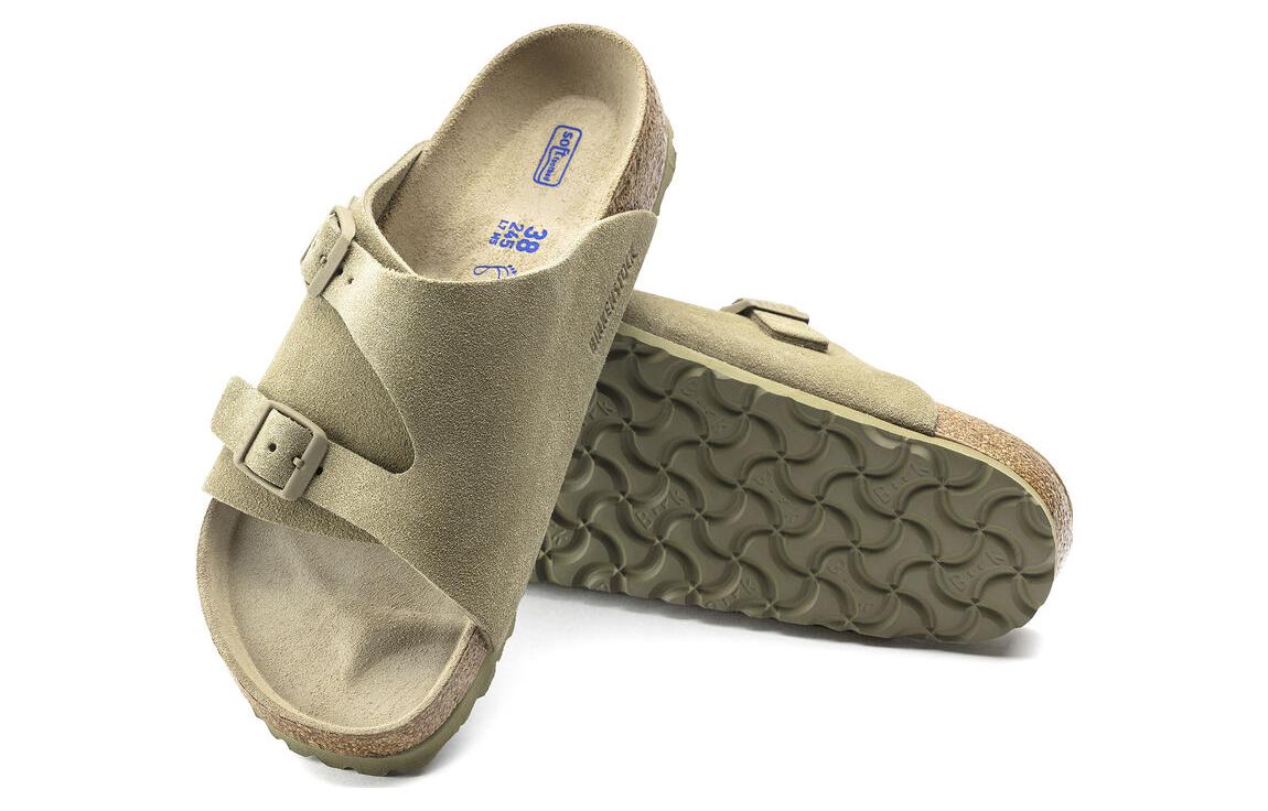 Birkenstock Zurich Soft Footbed Suede Sandals'Faded Khaki' 圖 4