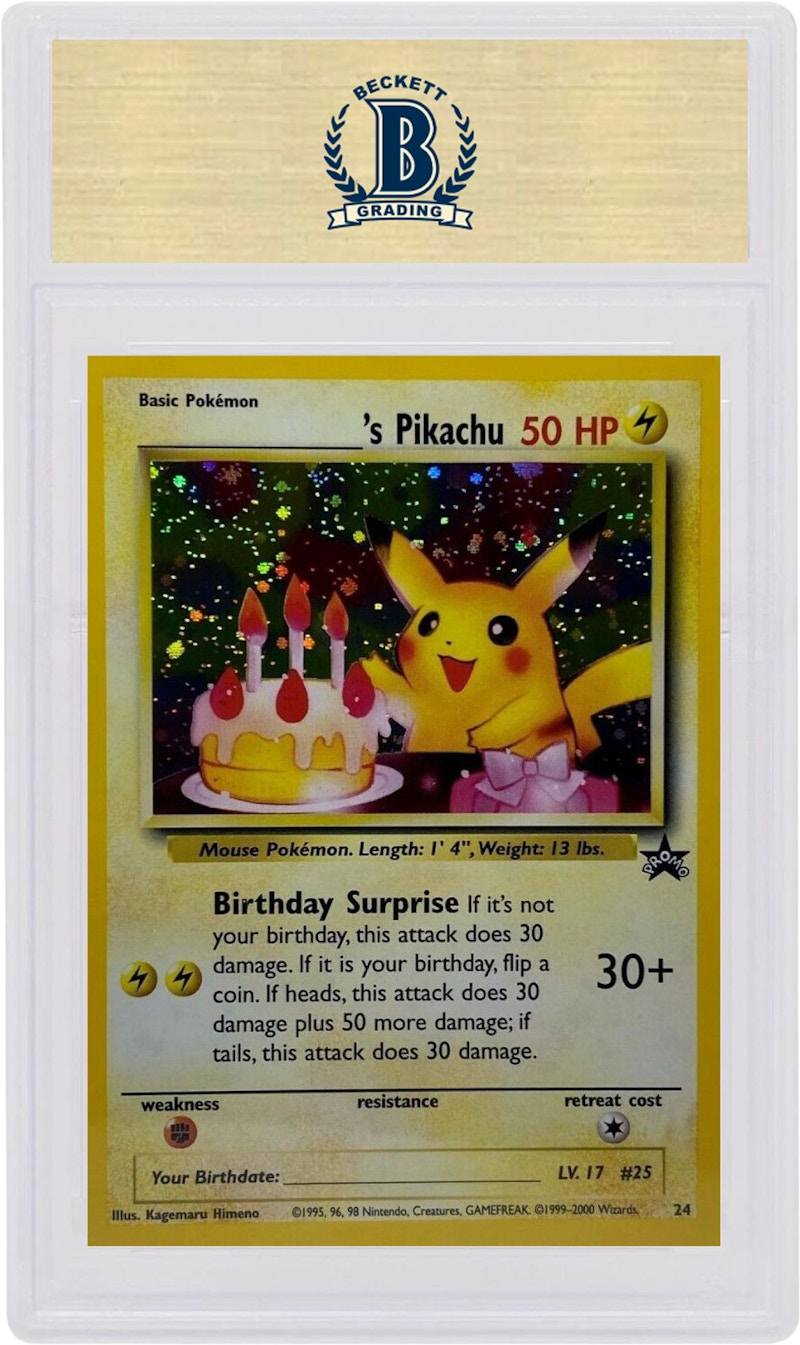Birthday Pikachu 2001 Poké TCG Promo Holo Black Star #24 圖 2
