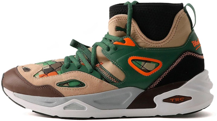 BLACK FIVES x PUMA Trc Blaze 防滑耐磨 中幫 運動休閒鞋 黃棕綠 Buy BLACK FIVES x PUMA Trc Blaze 防滑耐磨 中幫 運動休閒鞋 黃棕綠