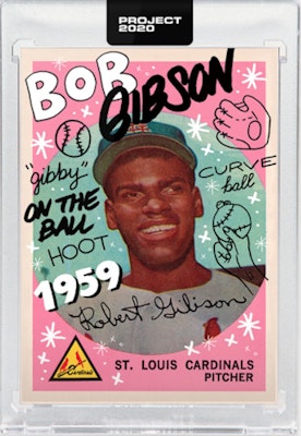 Bob Gibson 1959 Topps Project 2020 Sophia Chang /1268 #46 Buy Bob Gibson 1959 Topps Project 2020 Sophia Chang /1268 #46
