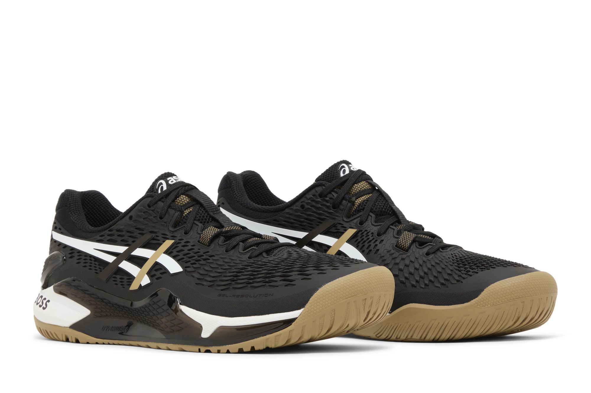 Cheap BOSS x ASICS Gel-Resolution 9 "Hitam/Camel" 1041A453-001