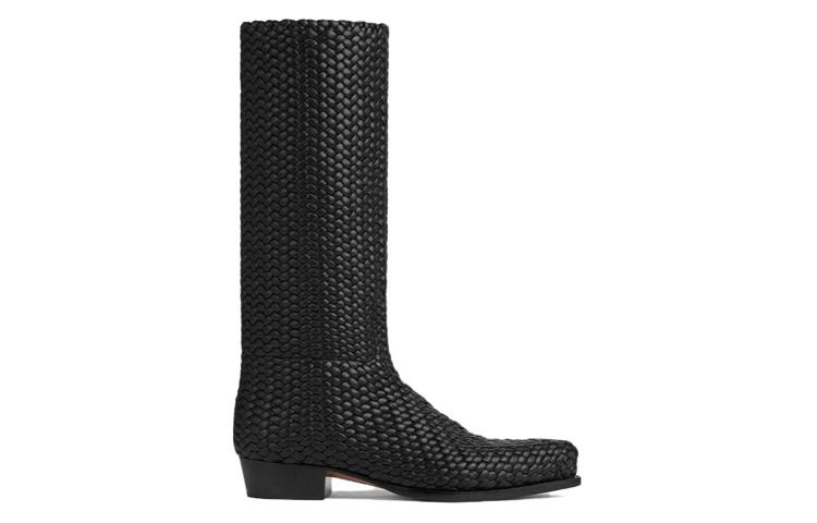 Order Bottega Veneta 'Black Leather Pointed-Toe Ankle Boots' 763724V3H601000