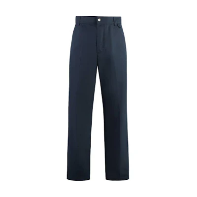 Bottega Veneta Blue Straight-Leg Mid-Rise Casual Pants. 784201V4CS04246