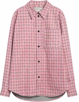 Bottega Veneta Checkered Point Collar Long Sleeve Shirt Light Pink 813140V4XB05008 Bottega Veneta Checkered Point Collar Long Sleeve Shirt Light Pink 813140V4XB05008