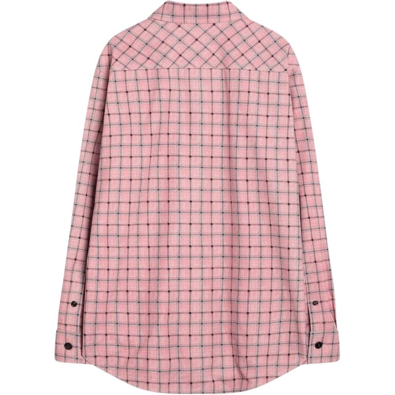 Lookbook 보테가 베네타 체크 포인트 칼라 긴팔 셔츠 라이트 핑크 813140V4XB05008