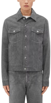 Bottega Veneta Gray Leather Denim Jacket with Collar and Button Closure. 727901V2BC01873 Order Bottega Veneta Gray Leather Denim Jacket with Collar and Button Closure. 727901V2BC01873