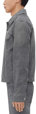 Bottega Veneta Gray Leather Denim Jacket with Collar and Button Closure. 727901V2BC01873 Shop Bottega Veneta Gray Leather Denim Jacket with Collar and Button Closure. 727901V2BC01873