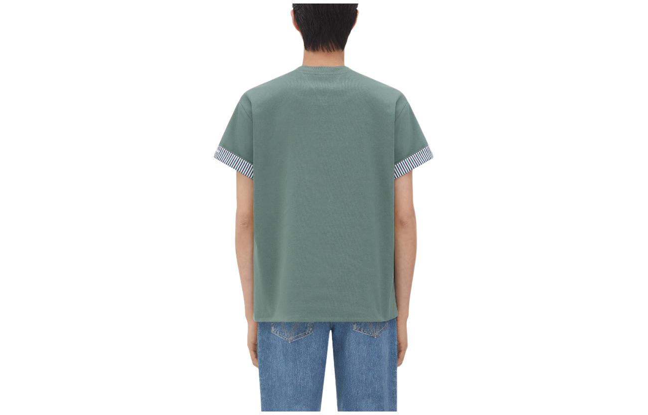 Bottega Veneta  Green Solid Crewneck Slim Fit Short Sleeve T-Shirt. 754683V39G03099 圖 3