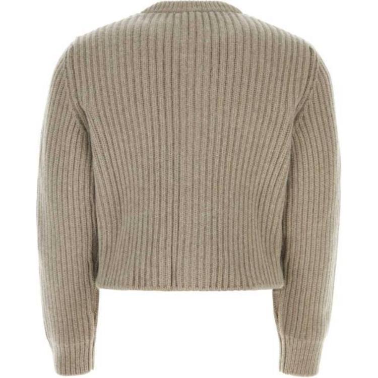 Lookbook 葆蝶家 灰色圆领修身针织开衫衣服 793191V4AQ09700