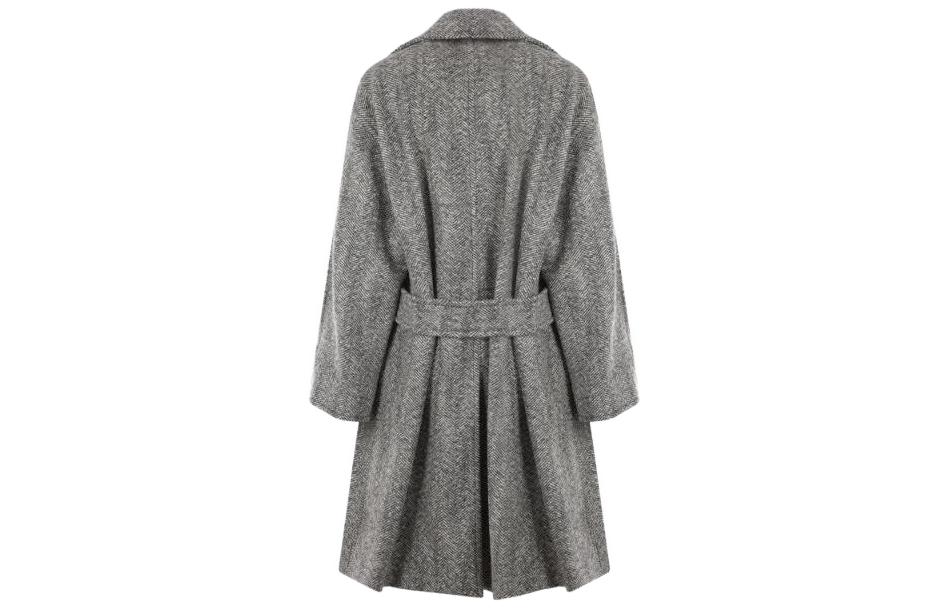 Lookbook 葆蝶家 灰色純色長袖直筒大衣外套 748804V34P01069