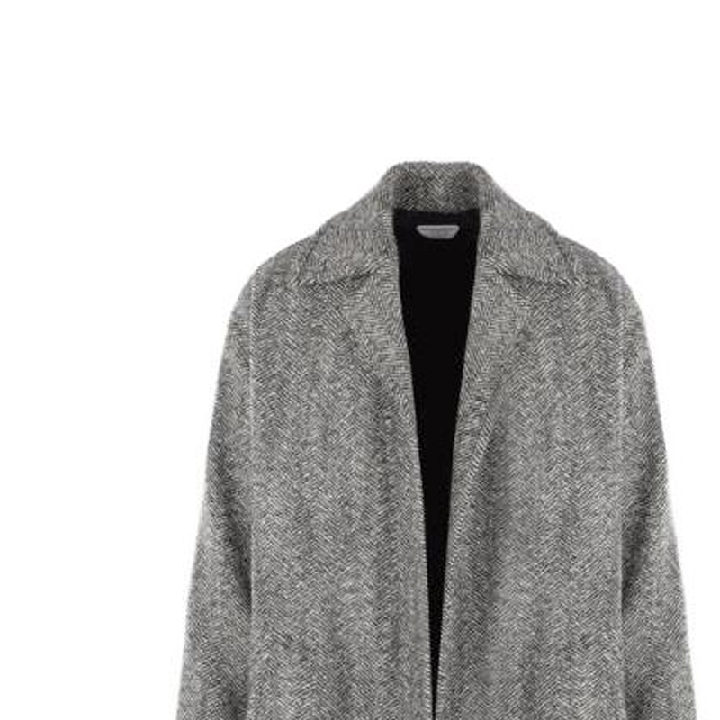 Cheap 葆蝶家 灰色純色長袖直筒大衣外套 748804V34P01069