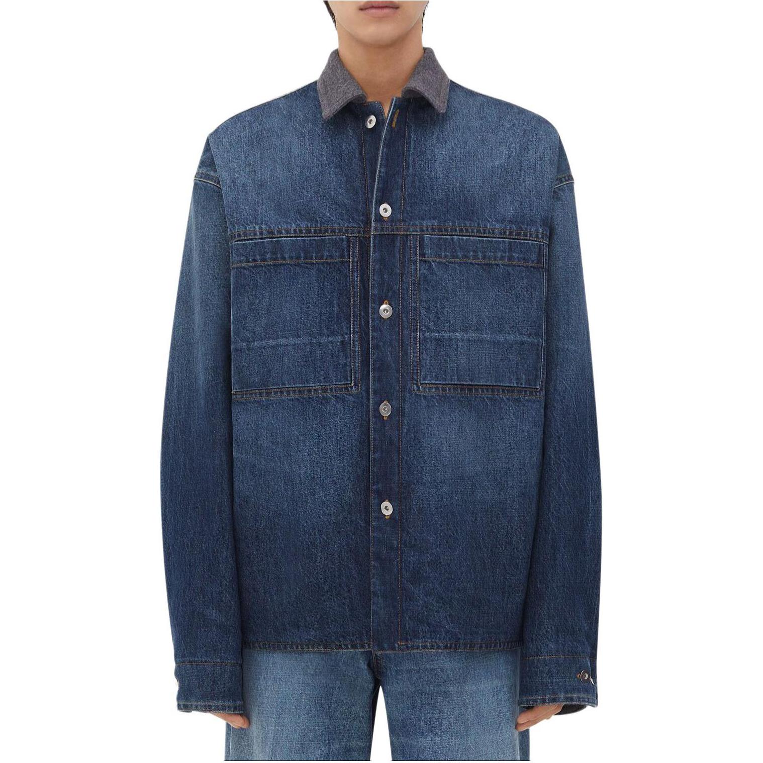 Bottega Veneta  Indigo Reversible Solid Double-Sided Jacket. 771891V3NB04563