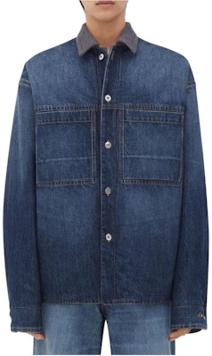 Bottega Veneta Indigo Jaket Boleh Balik Dua Muka Solid. 771891V3NB04563 Buy Bottega Veneta Indigo Jaket Boleh Balik Dua Muka Solid. 771891V3NB04563