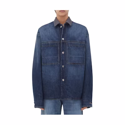 Bottega Veneta Indigo Reversible Solid Double-Sided Jacket. 771891V3NB04563