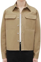 Bottega Veneta Khaki Long Sleeve Casual Jacket with Solid Color Design. 726157V0XK09640 Bottega Veneta Khaki Long Sleeve Casual Jacket with Solid Color Design. 726157V0XK09640