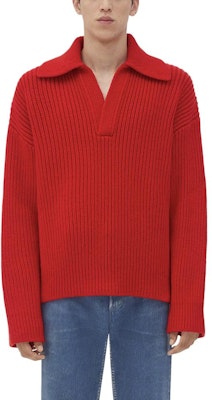 Bottega Veneta Suéter Rojo Liso Casual de Ajuste Holgado con Cuello. 749395V33J06404 Buy Bottega Veneta Suéter Rojo Liso Casual de Ajuste Holgado con Cuello. 749395V33J06404